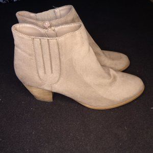 Carlos By Carlos Santana Hazel Tan Faux Suede Zip
